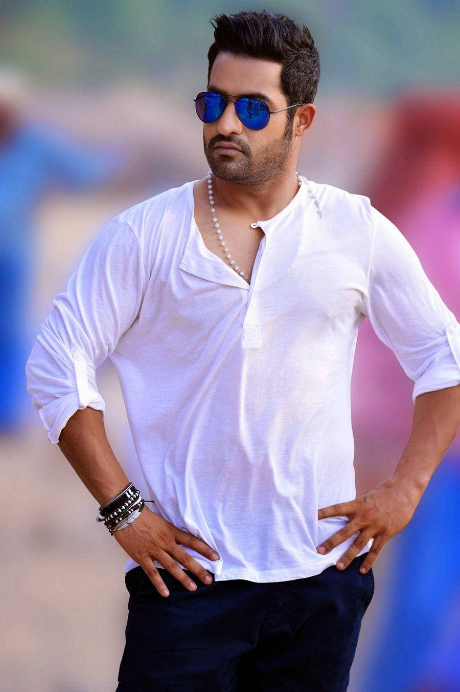 Jr Ntr, white shirt, blue sunglasses, HD Phone Wallpaper