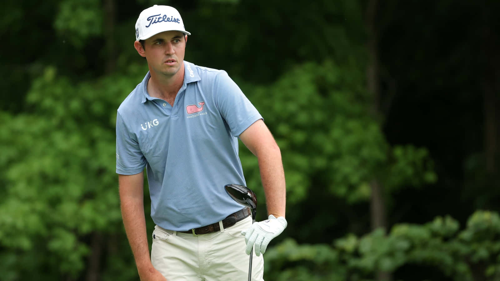 JT Poston, golf club, light blue polo, HD Desktop Wallpaper