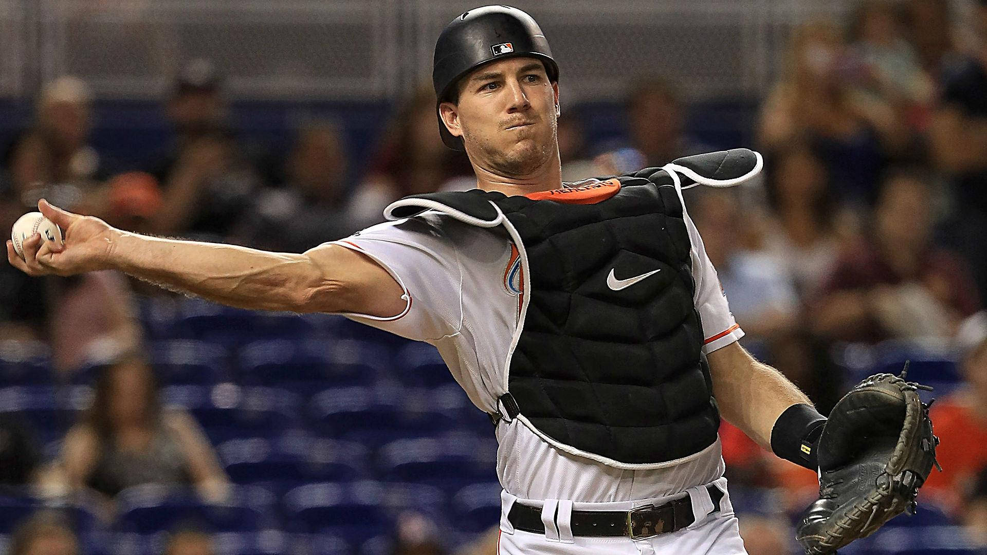 JT Realmuto, baseball catcher, full gear, Full HD Desktop Wallpaper