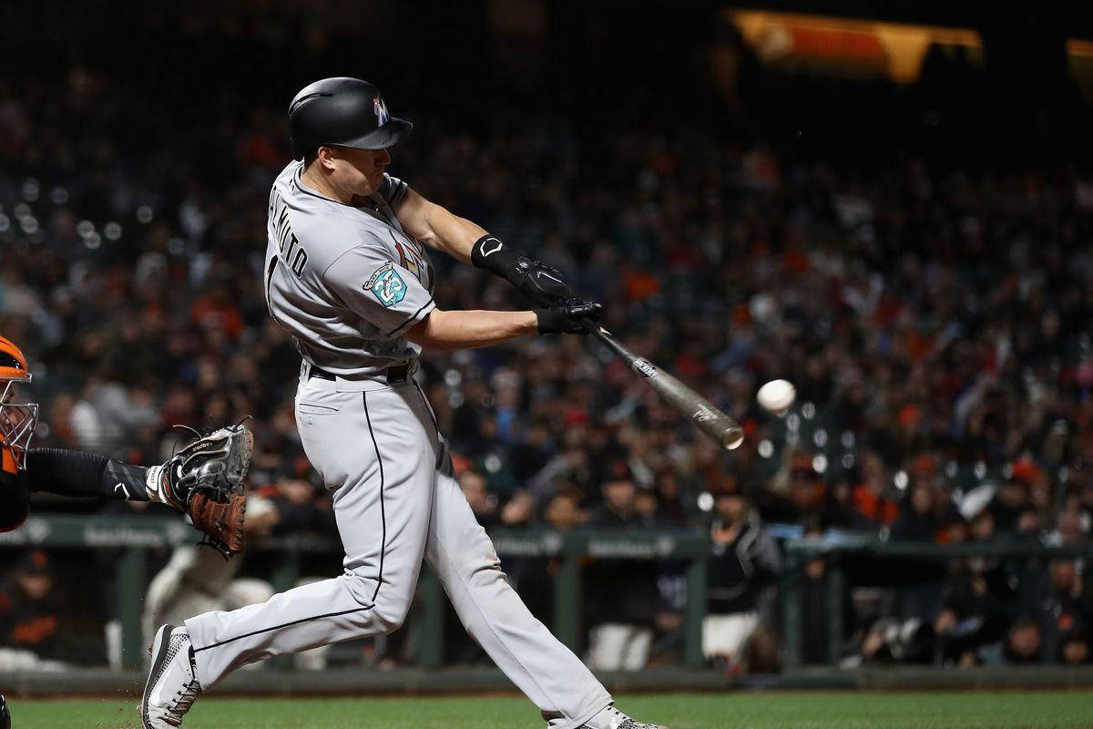 JT Realmuto, gray uniform, white ball, SD Desktop Wallpaper