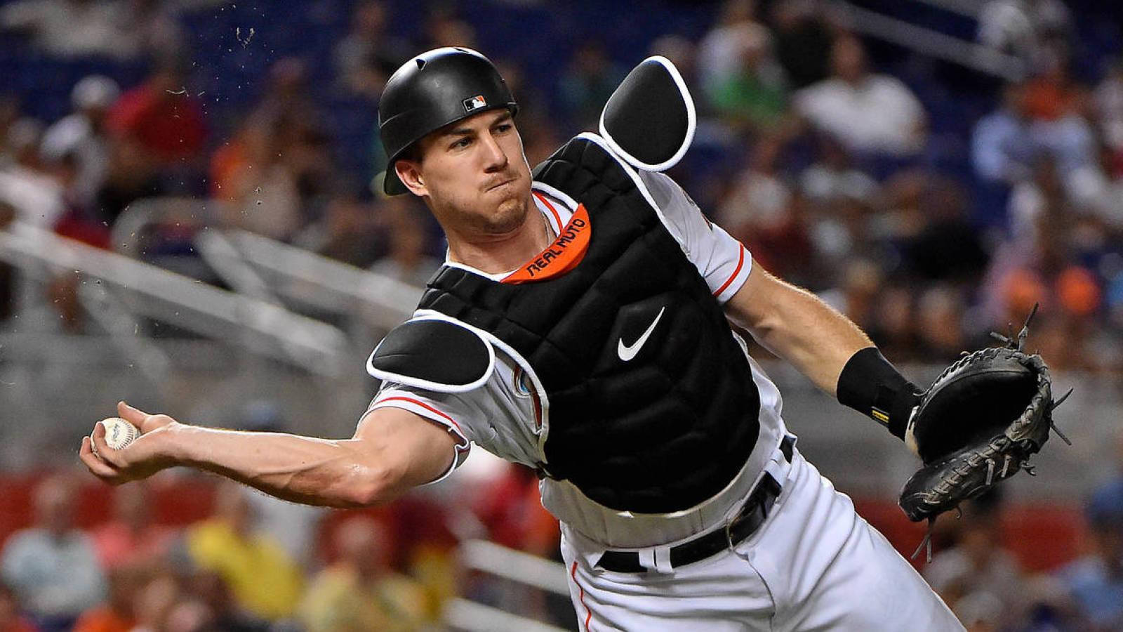 JT Realmuto, baseball catcher, full gear, HD Desktop Wallpaper