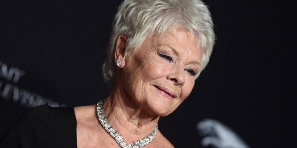 Judi Dench, sparkling diamond necklace, black dress, SD Desktop Wallpaper