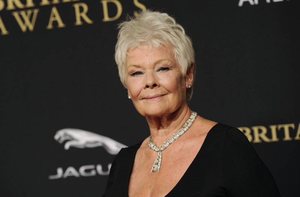 Judi Dench, red carpet, black dress, SD Desktop Wallpaper