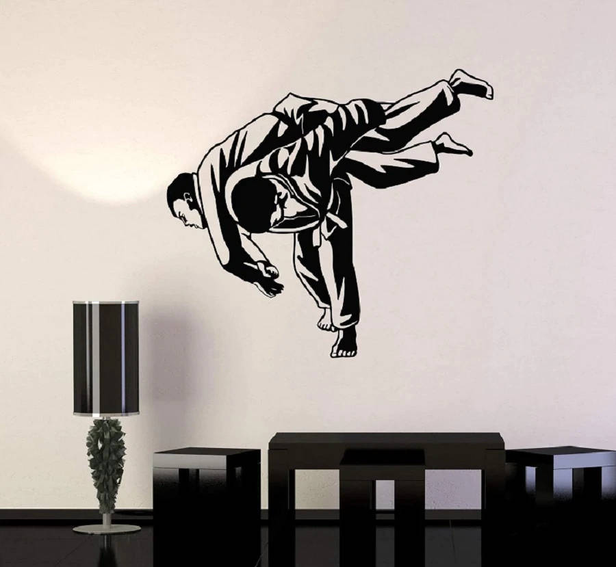 Judo, black silhouette, martial artists, SD Desktop Wallpaper