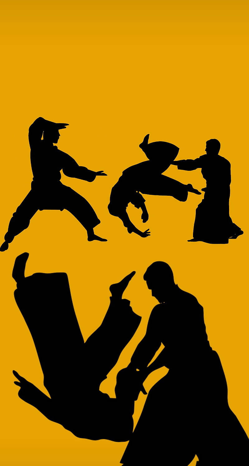 Judo, yellow, black, HD Phone Wallpaper