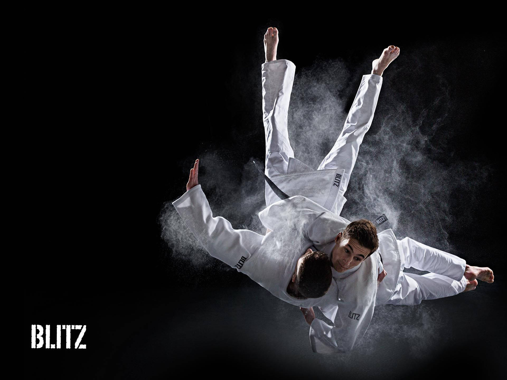 Judo, smokey, white gi, Full HD Desktop Wallpaper