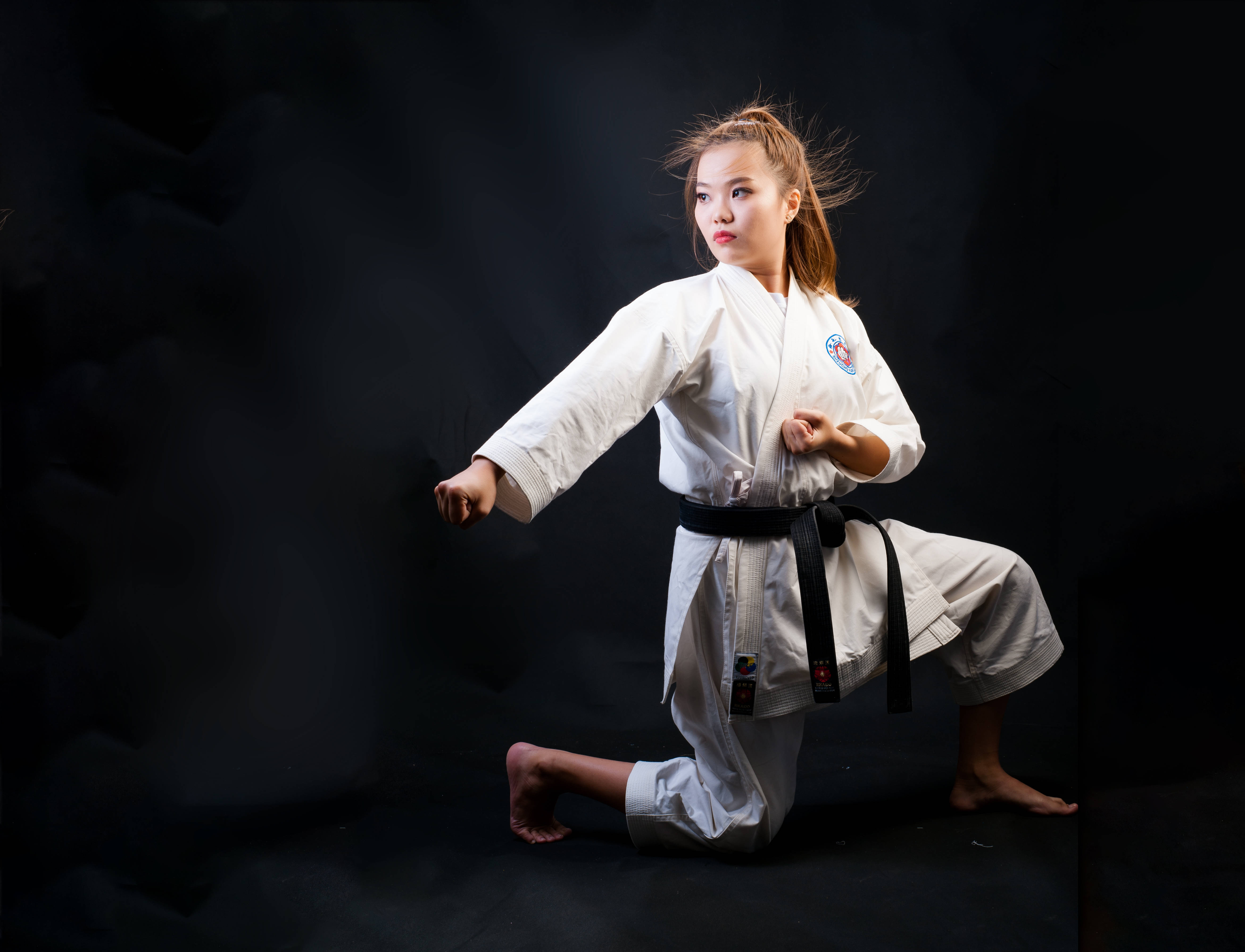 judo female uniform, white gi, black belt, 5K Desktop Wallpaper