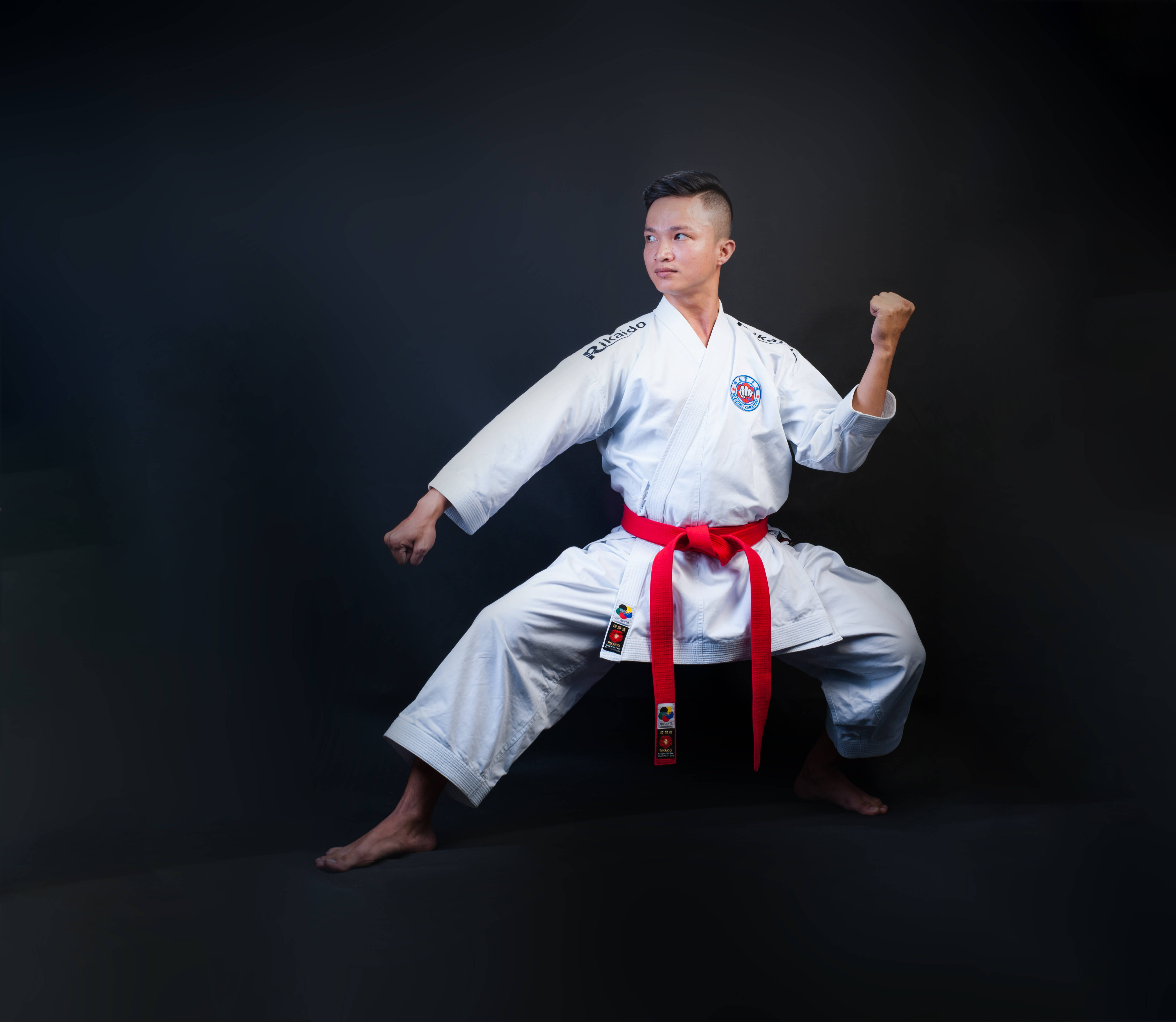Judo, red belt, white gi, 4K Desktop Wallpaper