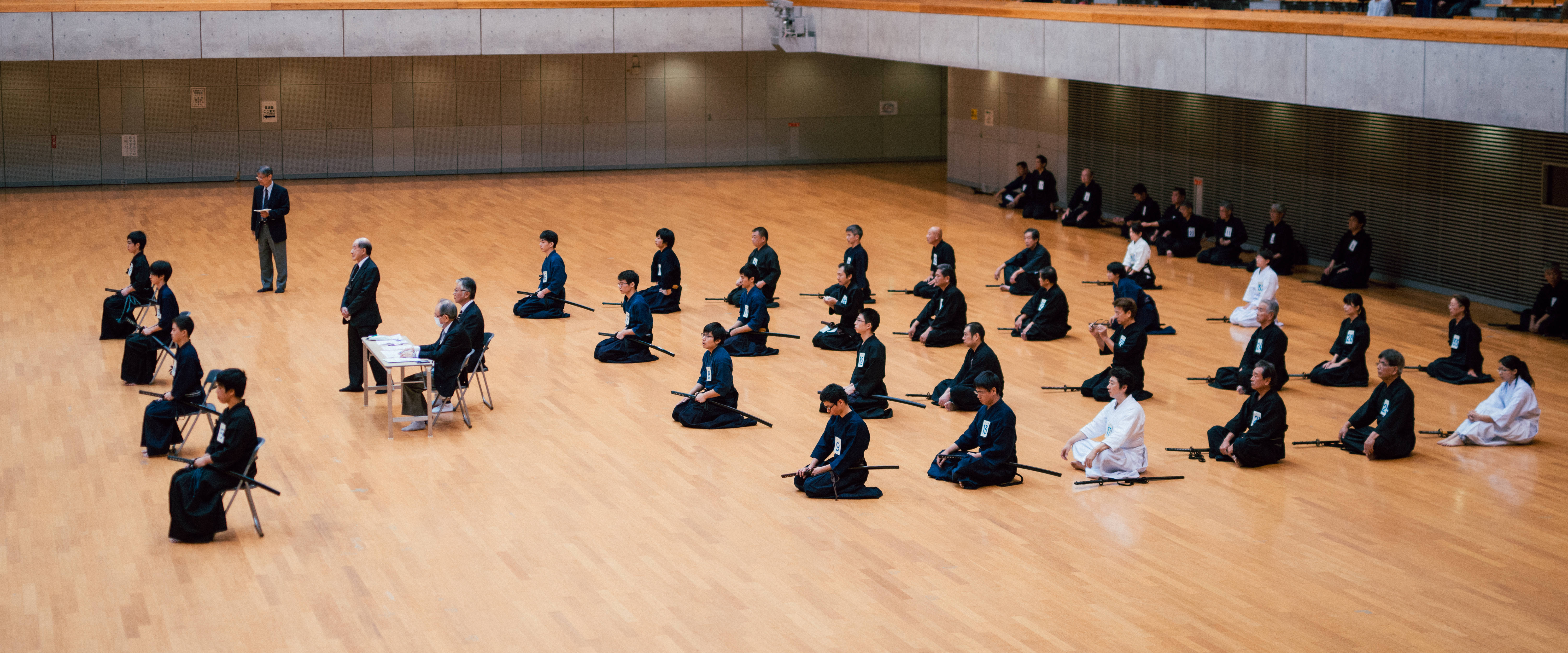 judo, black uniforms, polished wooden floor, 5K Desktop Wallpaper