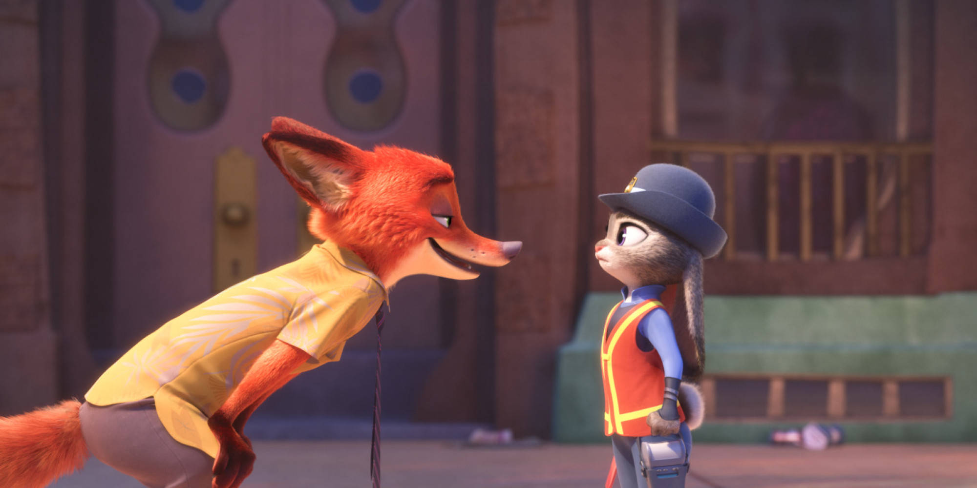 Judy Hopps, full uniform, red fox, Full HD Desktop Wallpaper