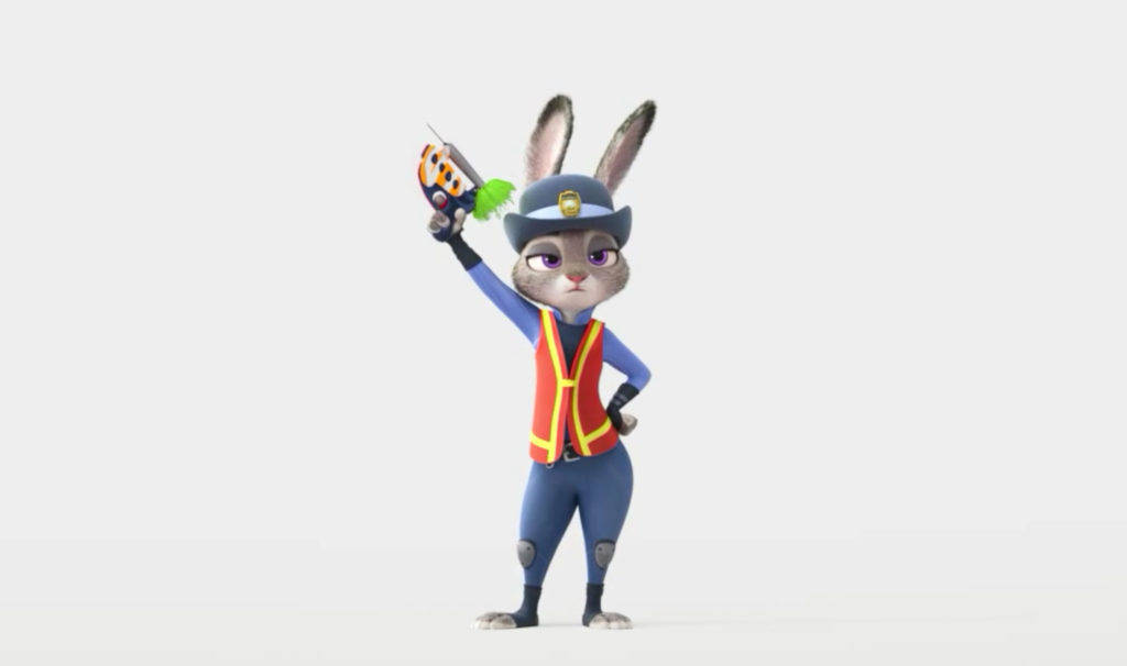 Judy Hopps, police uniform, blue uniform, SD Desktop Wallpaper