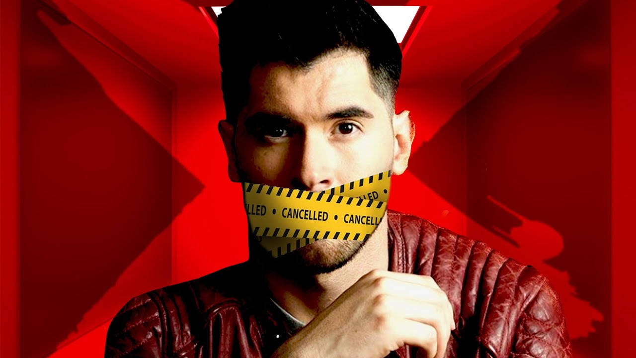 JuegaGerman, yellow caution tape, red leather jacket, HD Desktop Wallpaper