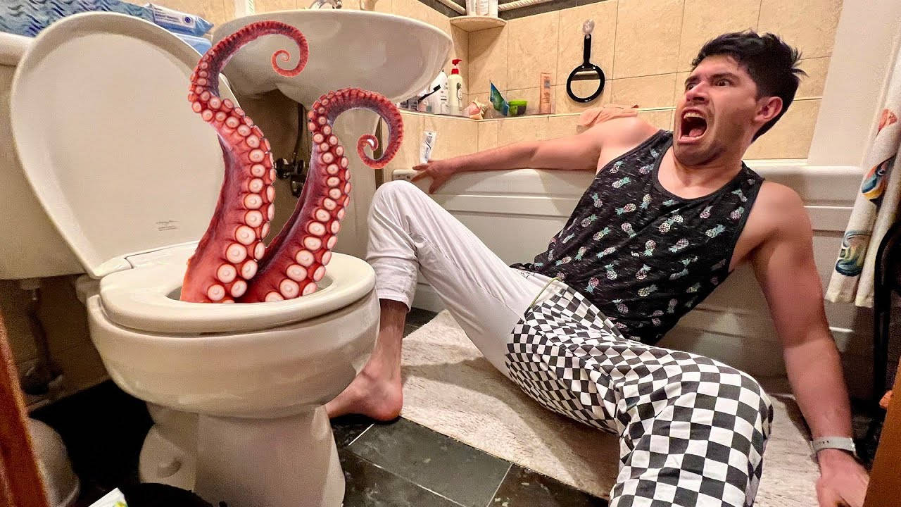 JuegaGerman, tentacle, giant red octopus tentacles, HD Desktop Wallpaper