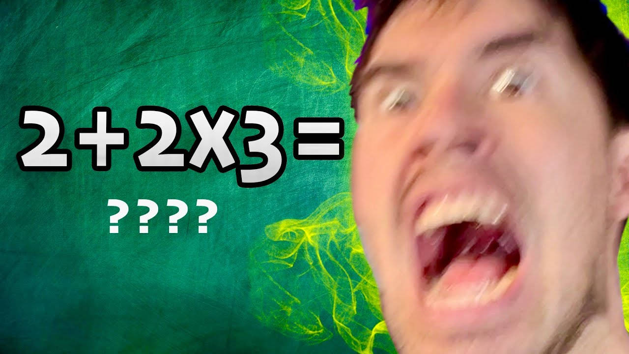 JuegaGerman, math equation 2+2x3=, wide eyes, HD Desktop Wallpaper