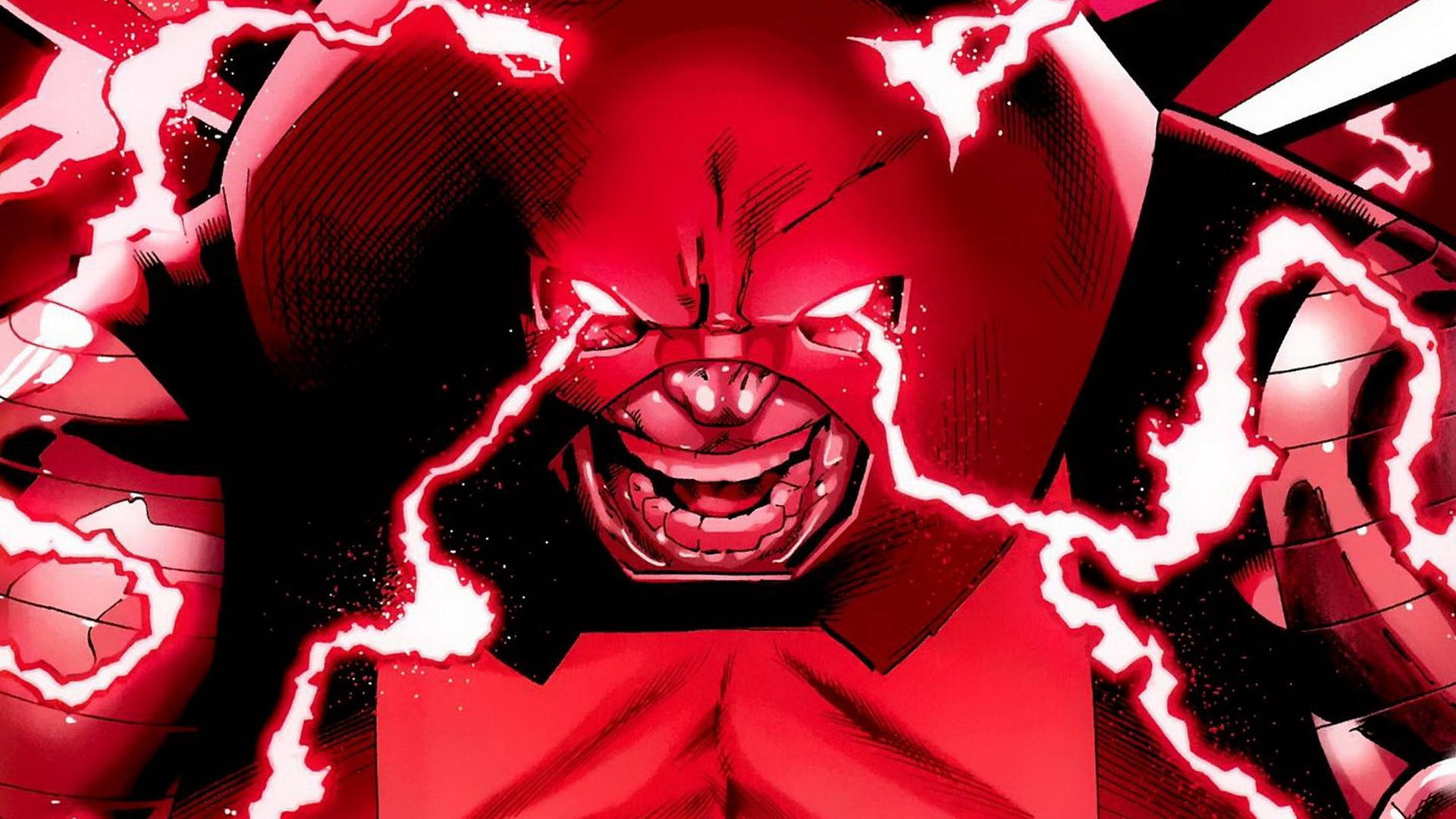 Juggernaut, Red Lightning, glowing eyes, Full HD Desktop Wallpaper