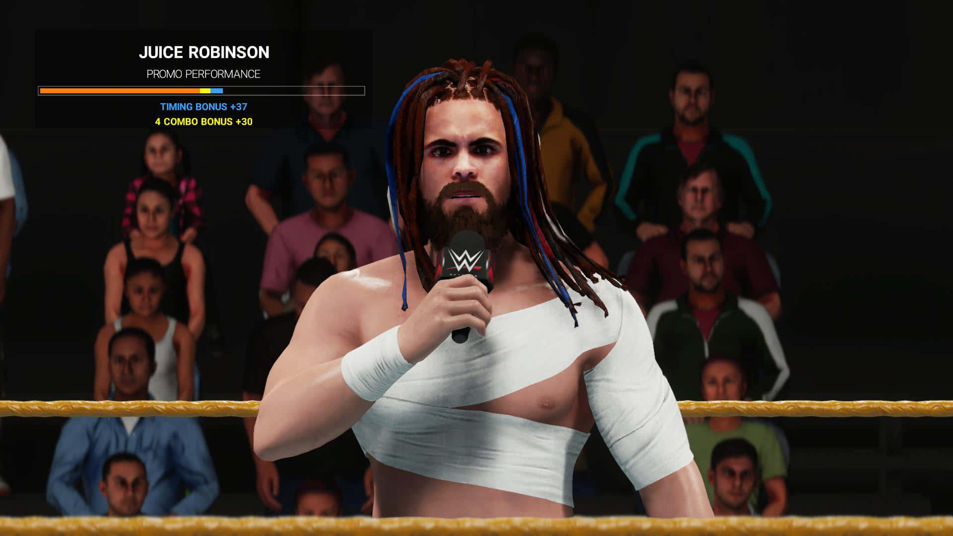 Juice Robinson, blue and red dreadlocks, microphone, Full HD Desktop Wallpaper