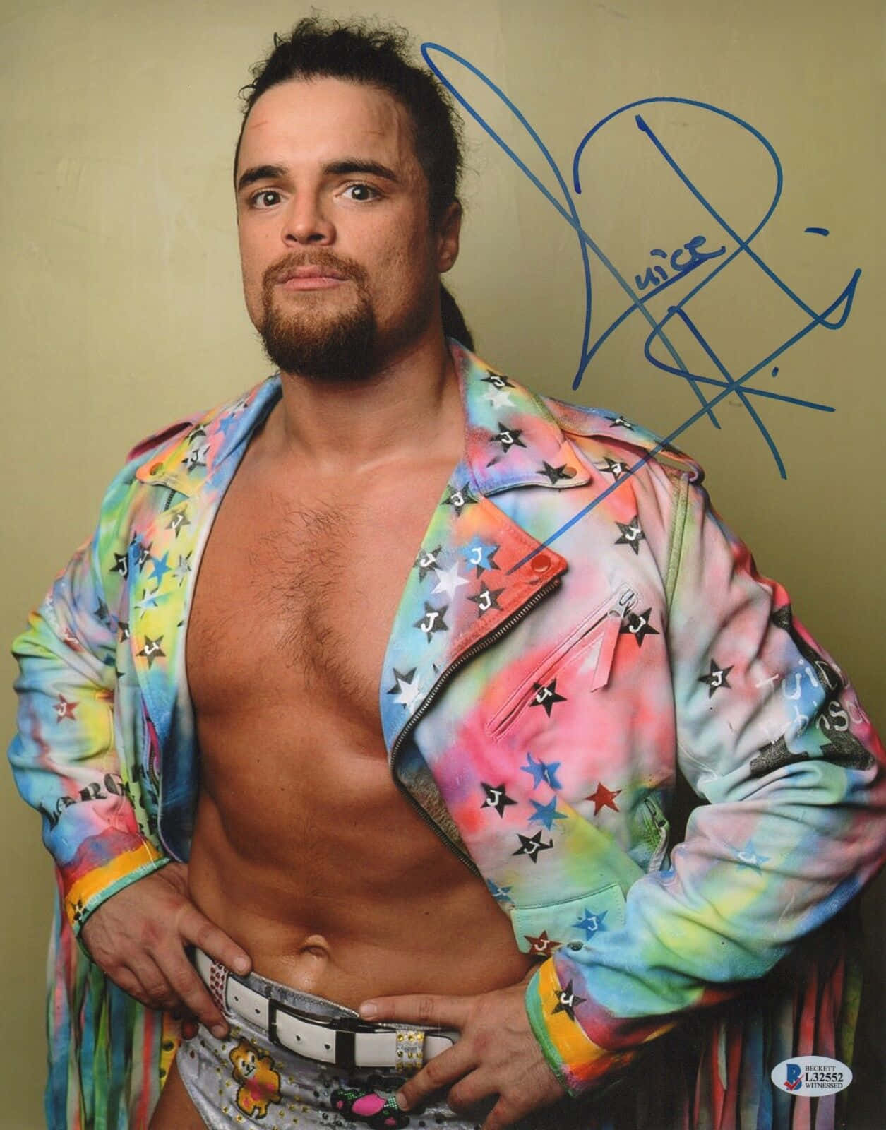 Juice Robinson, colorful star-patterned jacket, beard, HD Phone Wallpaper