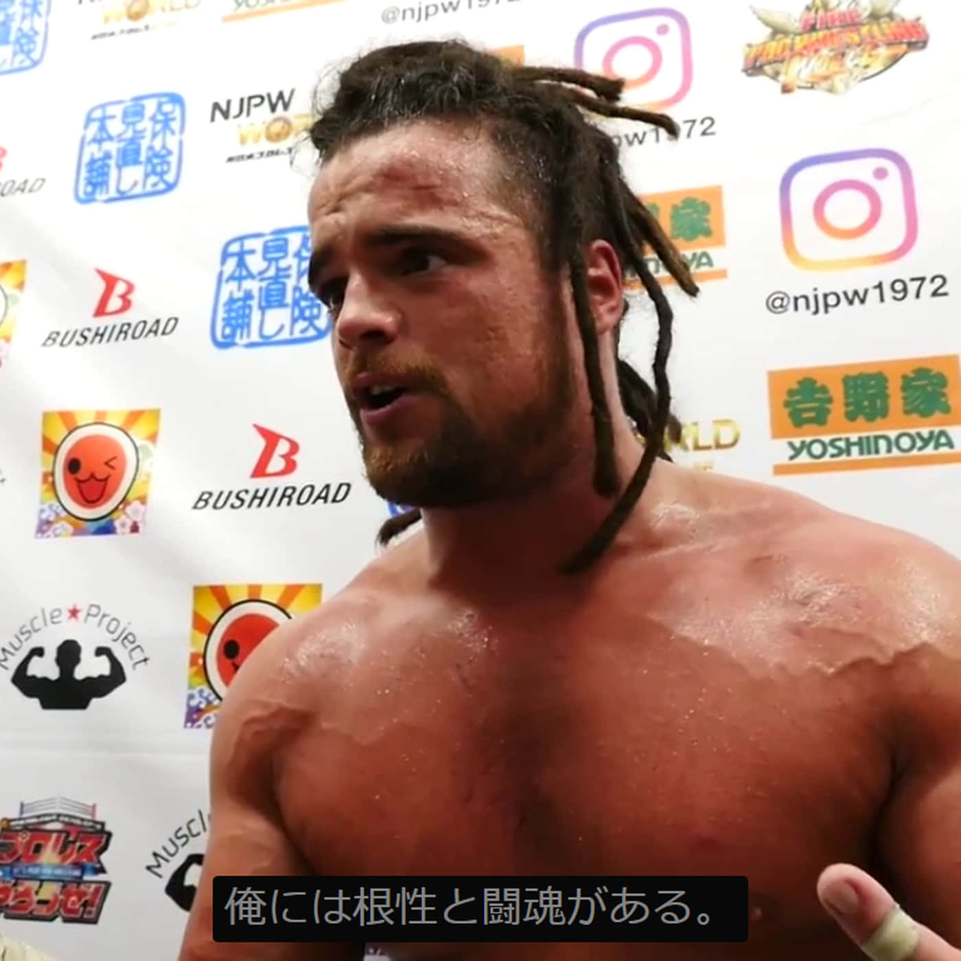 Juice Robinson, dreadlocks, sweaty muscular wrestler, HD Desktop Wallpaper