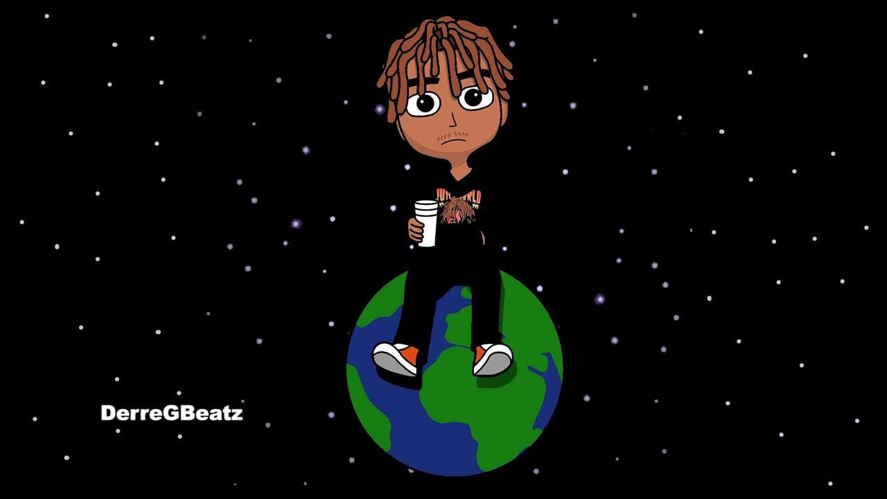 Juice Wrld, cartoon character, dreadlocks, HD Desktop Wallpaper
