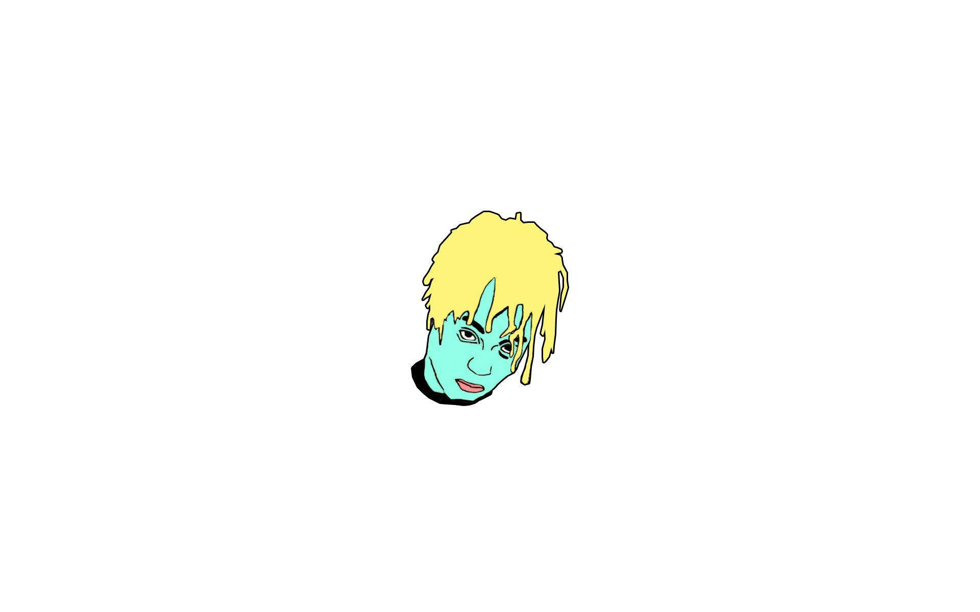 Juice Wrld, animated, yellow hair, Full HD Desktop Wallpaper