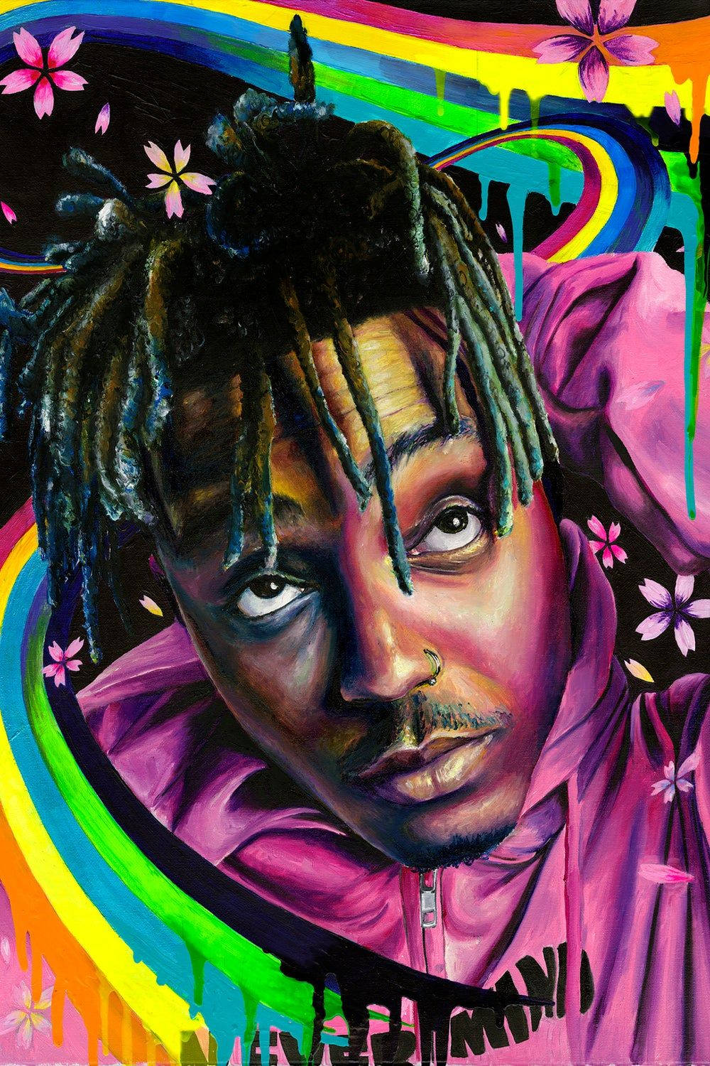 Juice Wrld Aesthetic, dreadlocks, nose ring, HD Phone Wallpaper