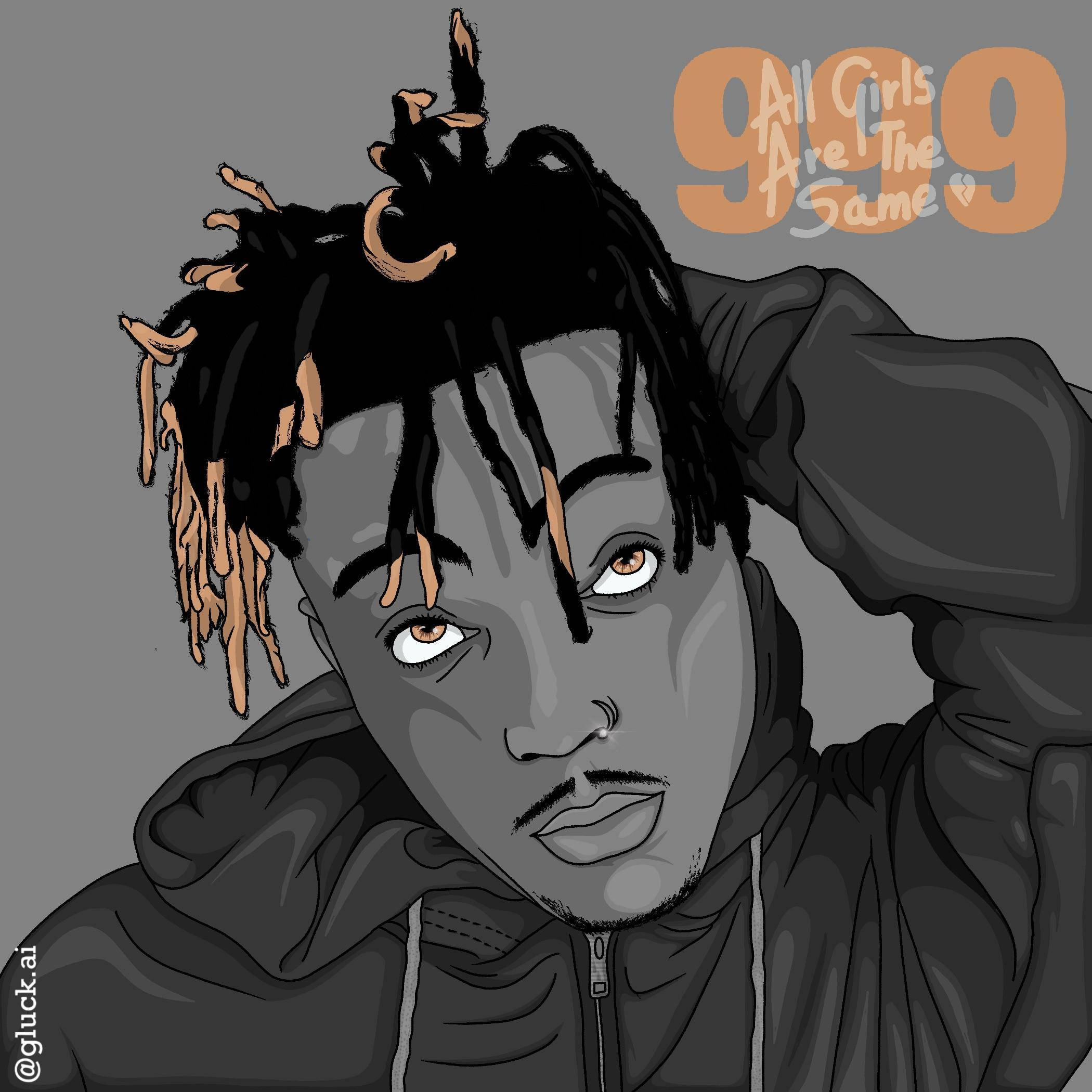 Juice Wrld, dreadlocks, hoodie, Full HD Desktop Wallpaper