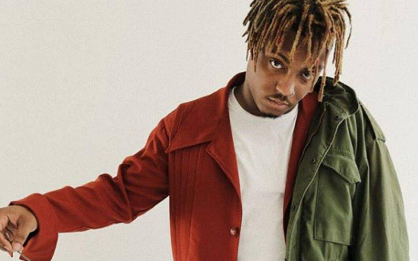 Juice Wrld, blonde dreadlocks, red jacket, HD Desktop Wallpaper