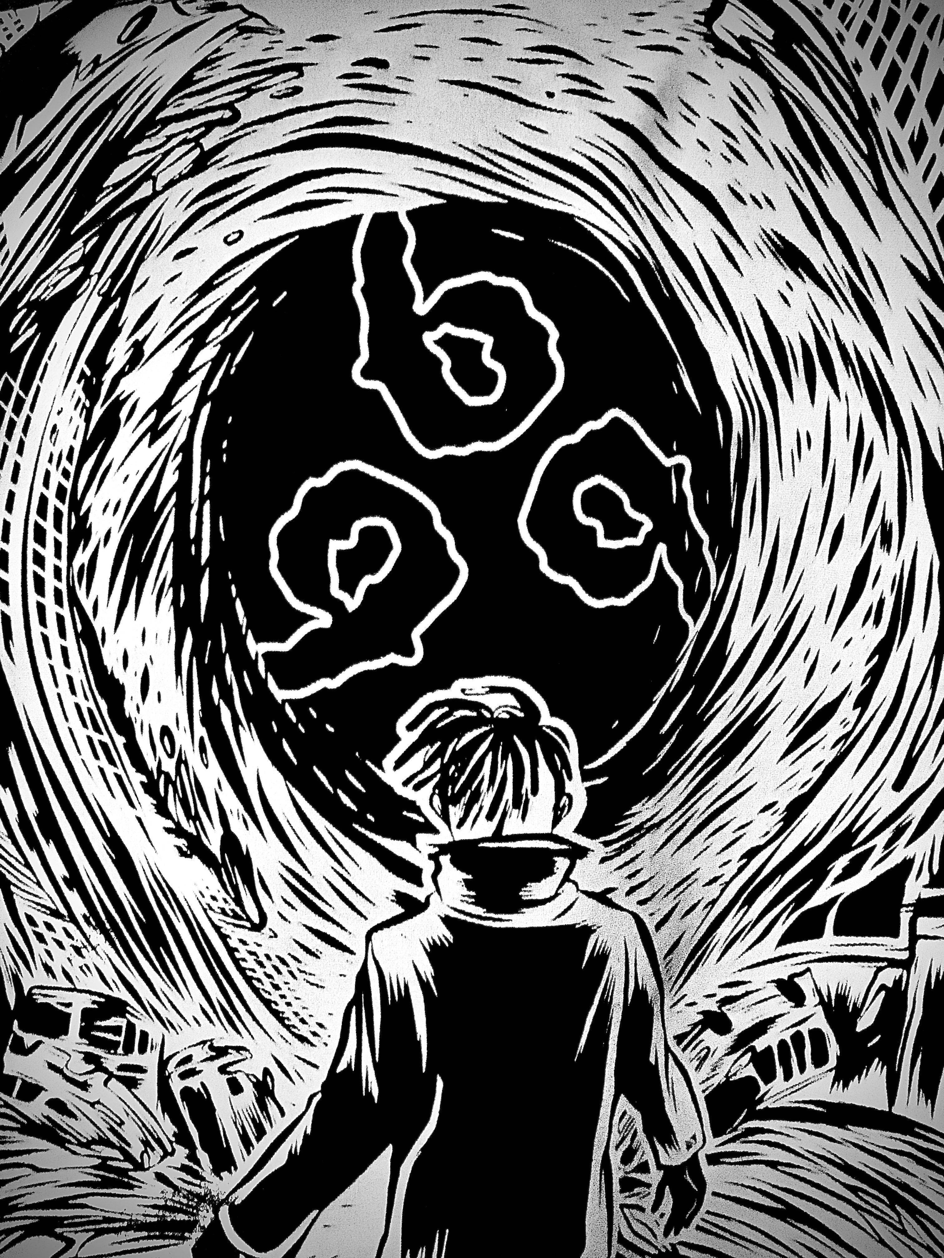 Juice Wrld, cartoon, swirling vortex, 4K Phone Wallpaper