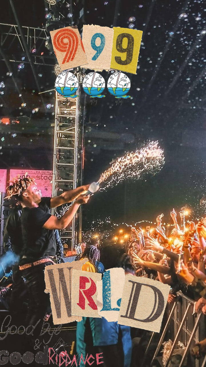 Juice Wrld, cartoon concert, night, HD Phone Wallpaper