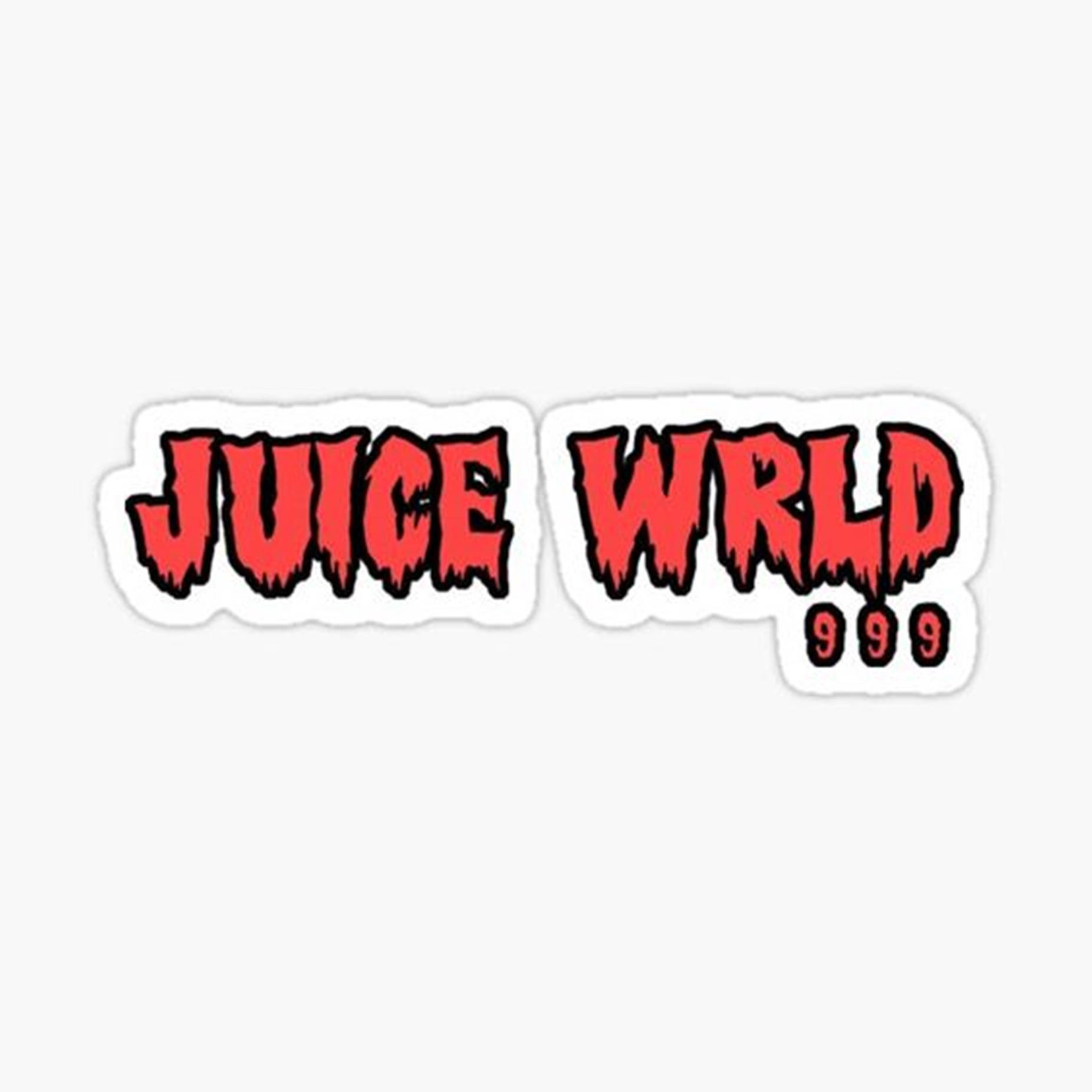 Juice WRLD, 999, red dripping text sticker, HD Desktop Wallpaper