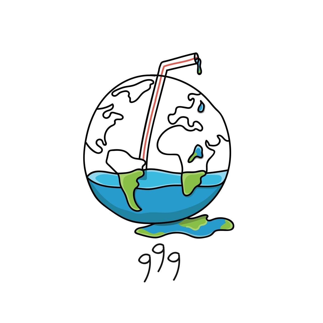 Juice Wrld, 999 Art, cartoon Earth, HD Desktop Wallpaper