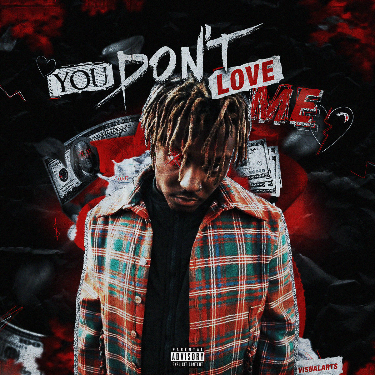Juice Wrld, dreadlocks, plaid shirt, SD Desktop Wallpaper
