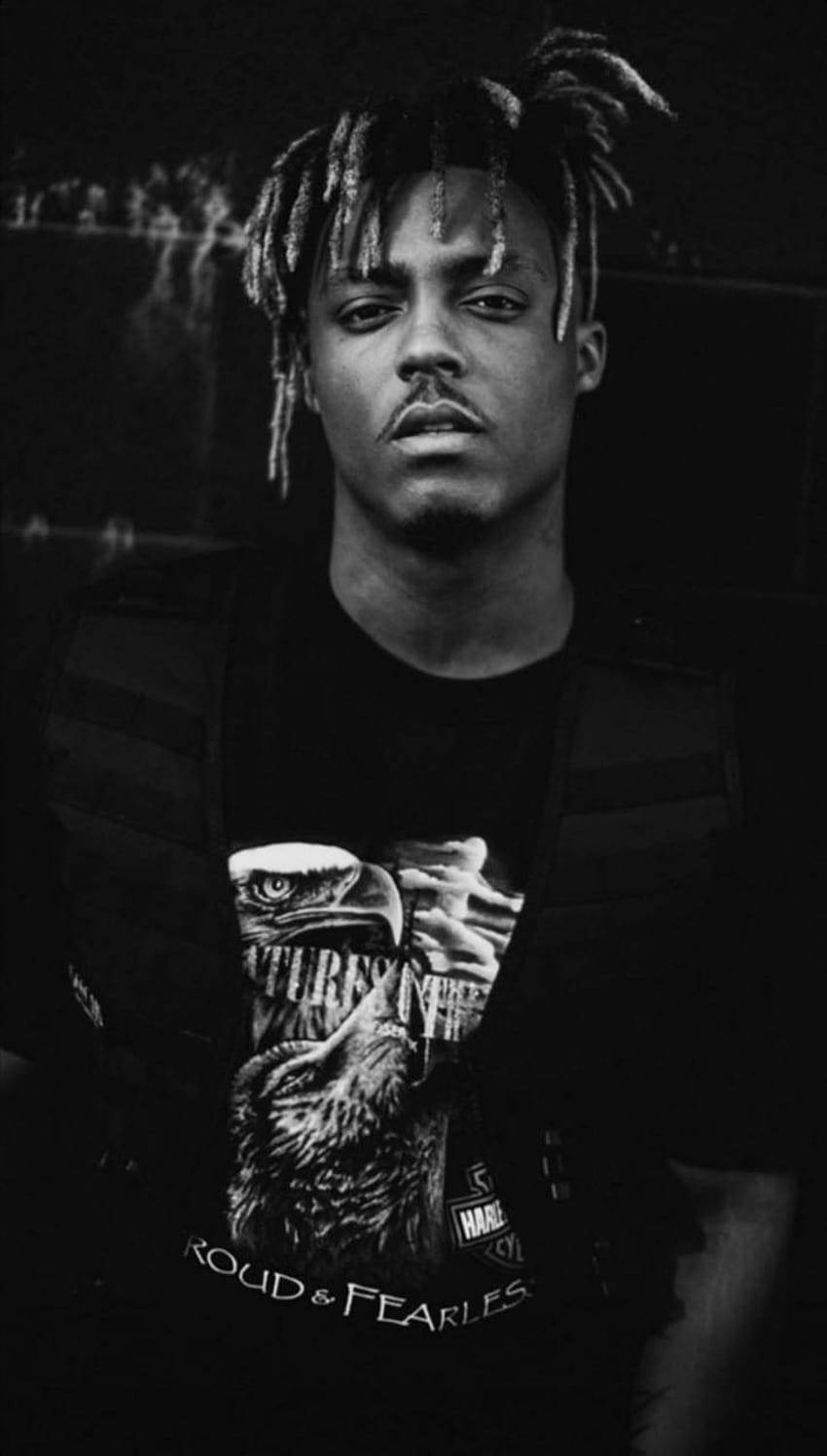 Juice Wrld, black and white, dreadlocks, HD Phone Wallpaper