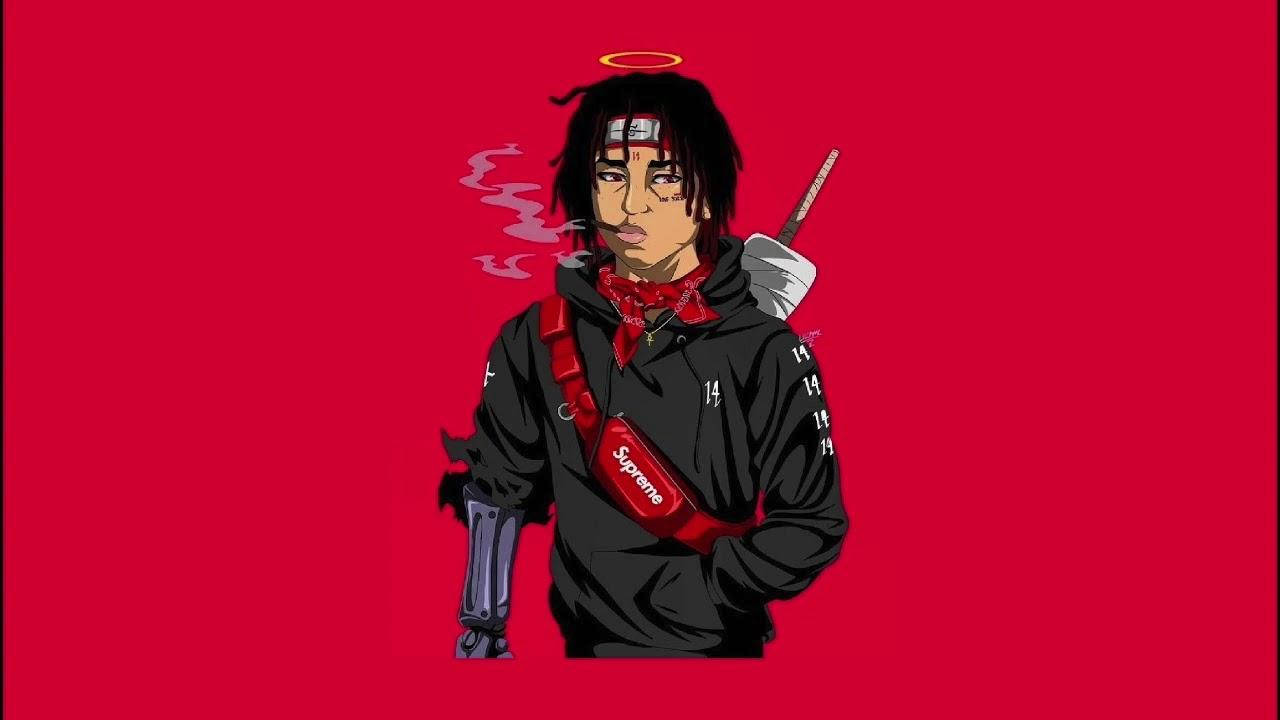 Juice Wrld, anime character, halo, HD Desktop Wallpaper