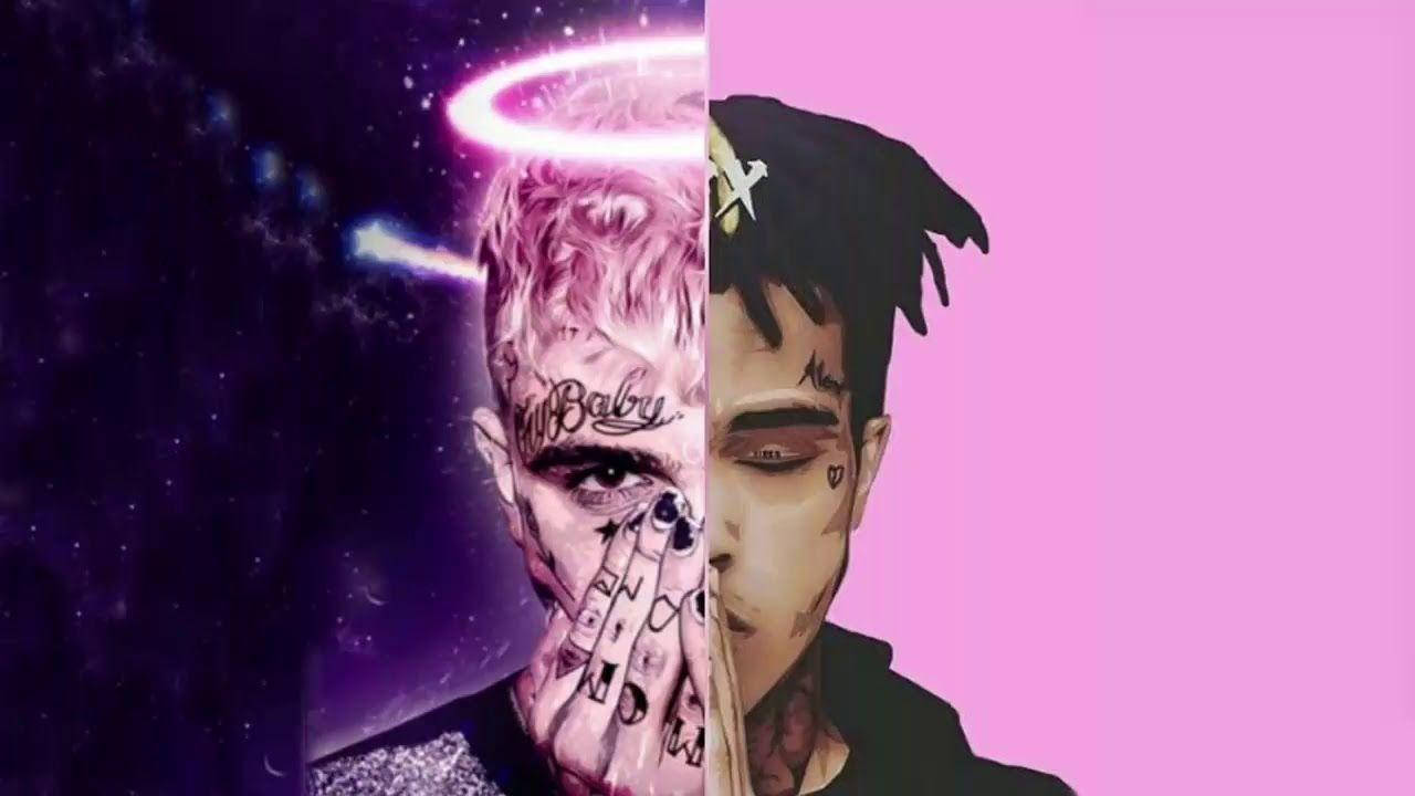 Juice Wrld, angel halo, cosmic purple and pink background, HD Desktop Wallpaper