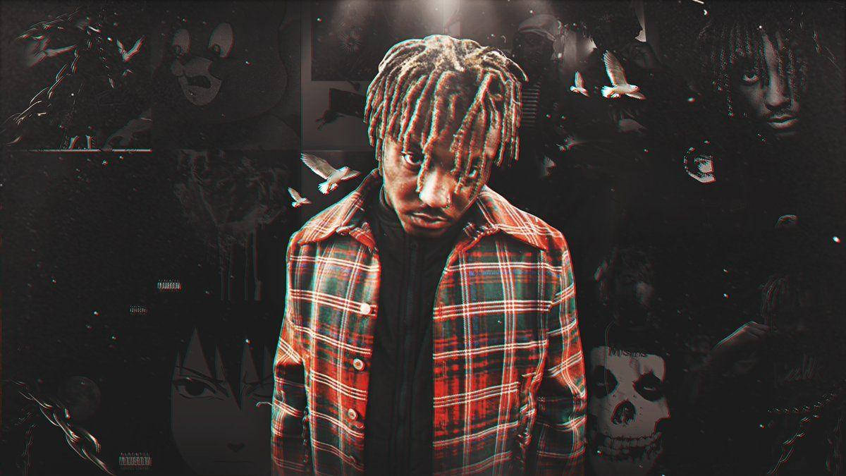 Juice Wrld, dreadlocks, red plaid shirt, SD Desktop Wallpaper