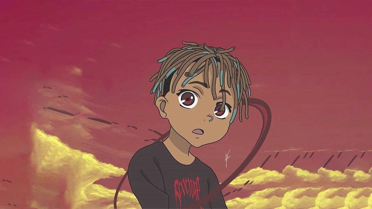 Juice Wrld, anime character, dreadlocks, HD Desktop Wallpaper