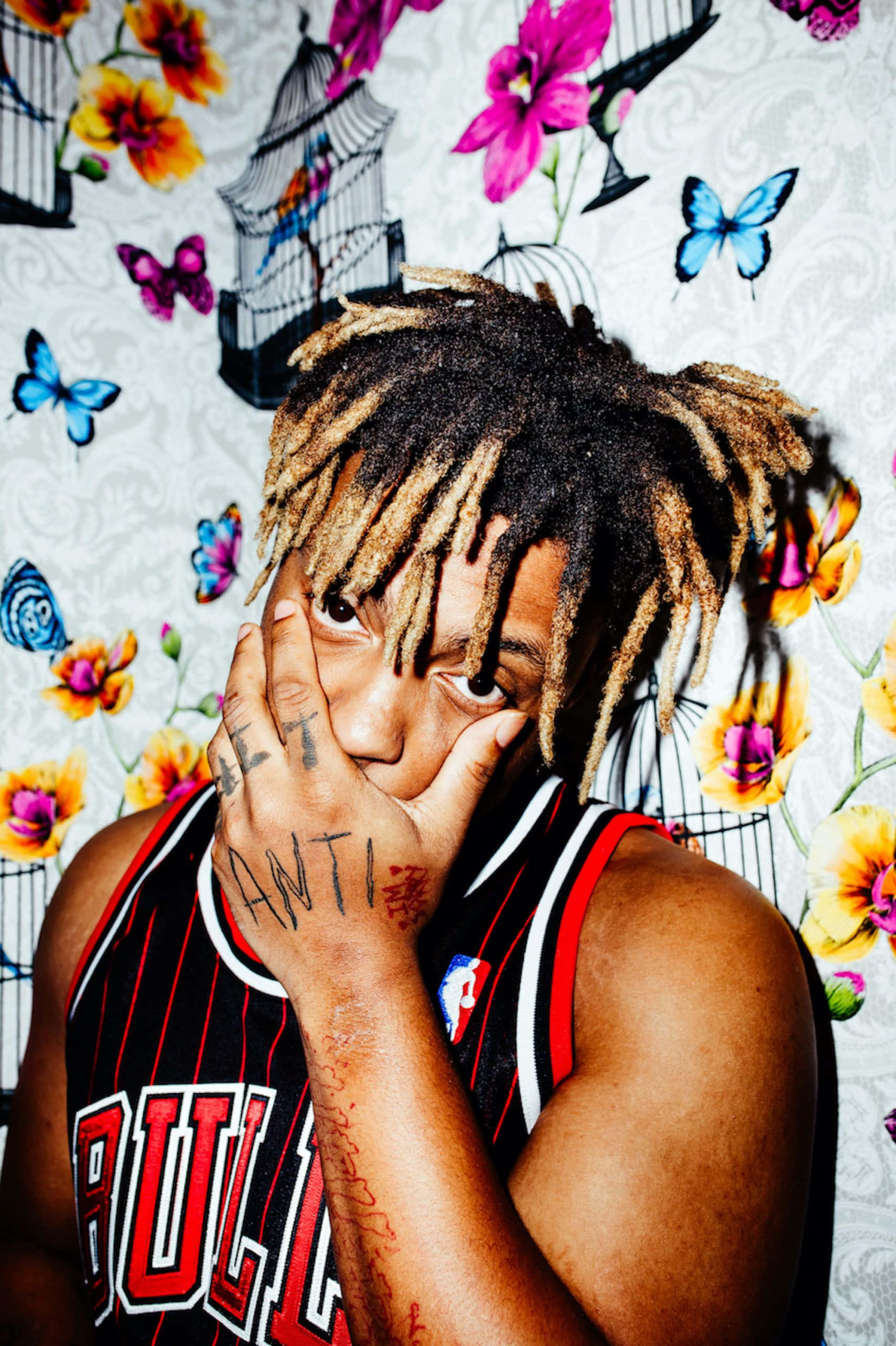 Juice Wrld, dreadlocks, tattoos, 2K Phone Wallpaper