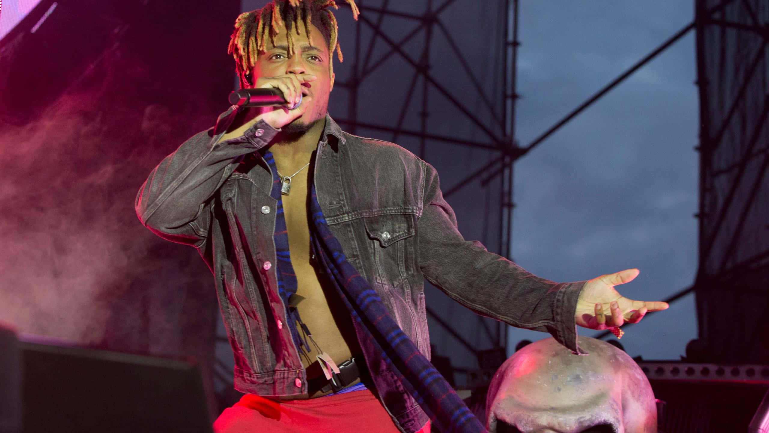 Juice Wrld, dreadlocks, purple haze, 2K Desktop Wallpaper