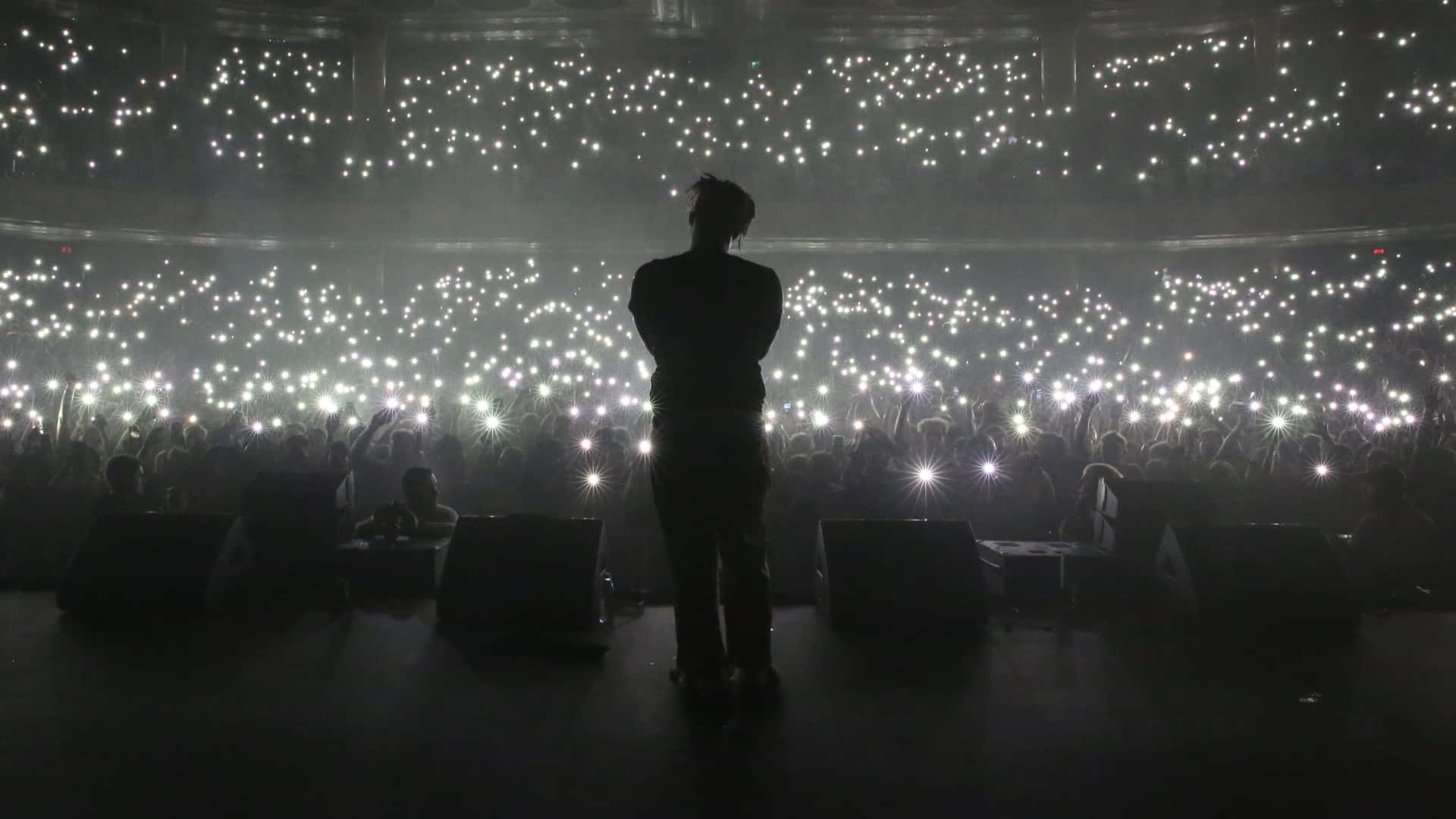 Juice Wrld, concert, dark stage, Full HD Desktop Wallpaper