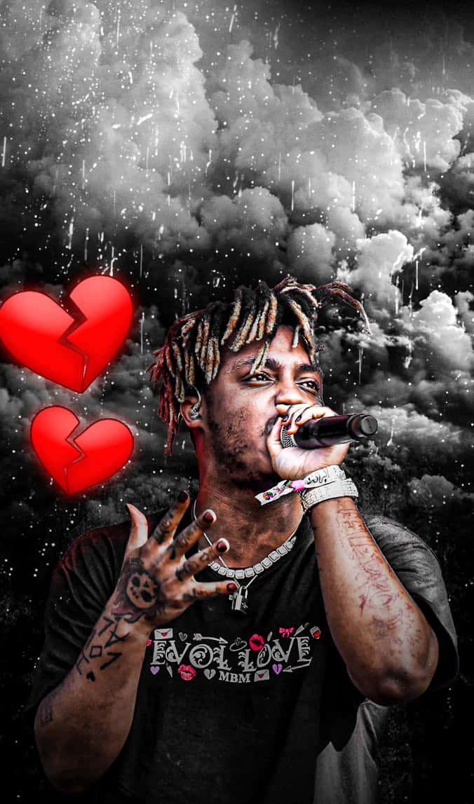 Juice Wrld, dreadlocks, mic, SD Phone Wallpaper