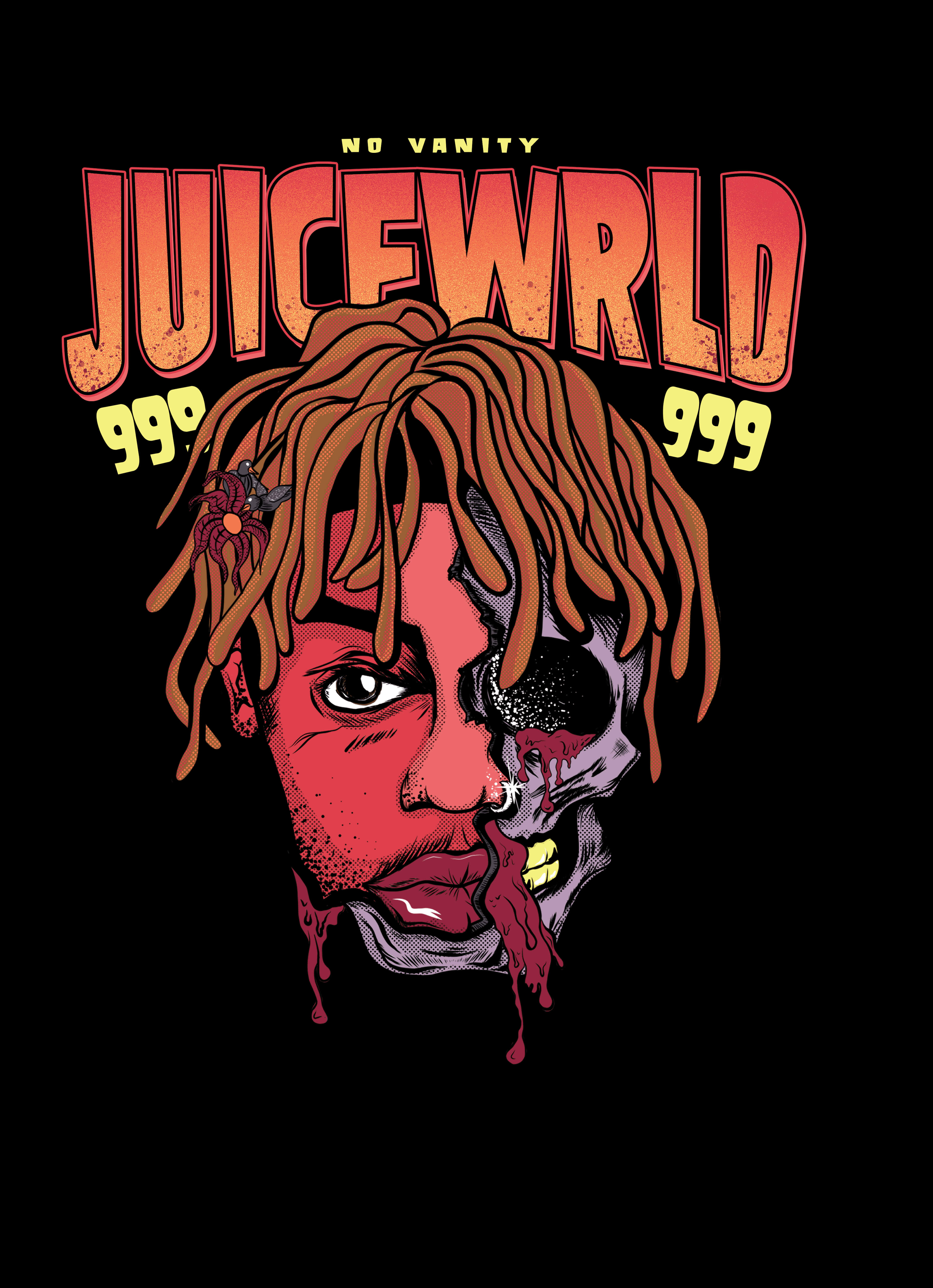 Juice WRLD, iPhone, skull, 4K Phone Wallpaper