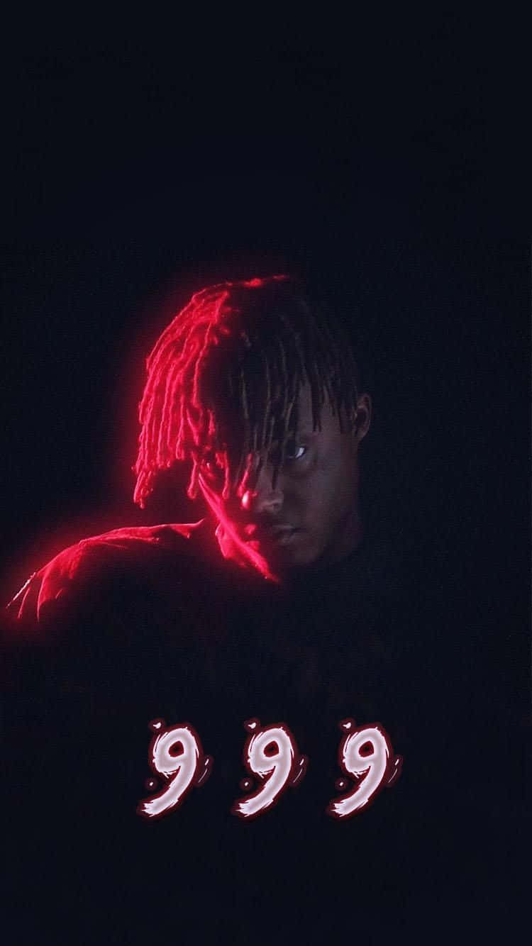 Juice WRLD, 999, glowing red dreadlocks, HD Phone Wallpaper