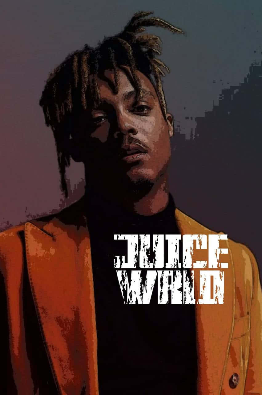Juice WRLD, orange blazer, muted purple background, HD Phone Wallpaper