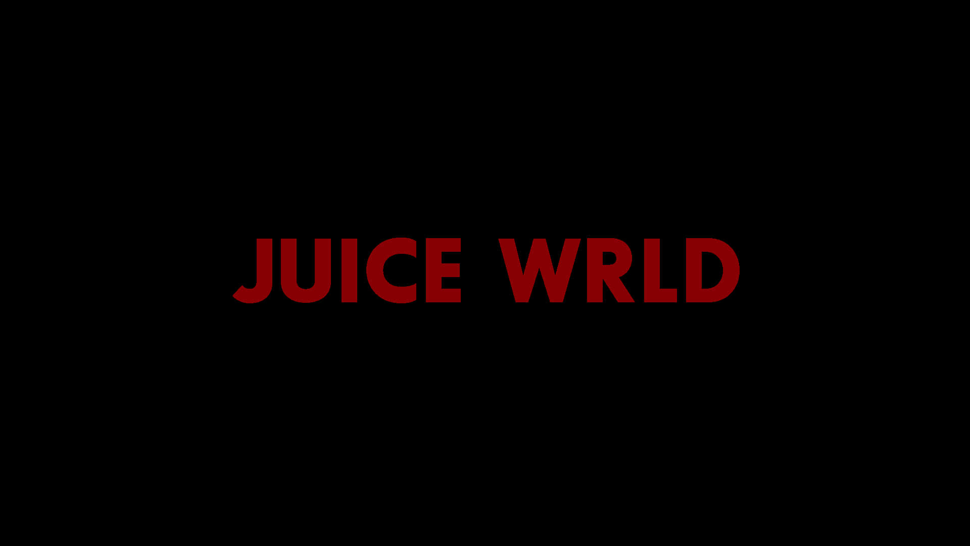 Juice Wrld, red text, black background, Full HD Desktop Wallpaper