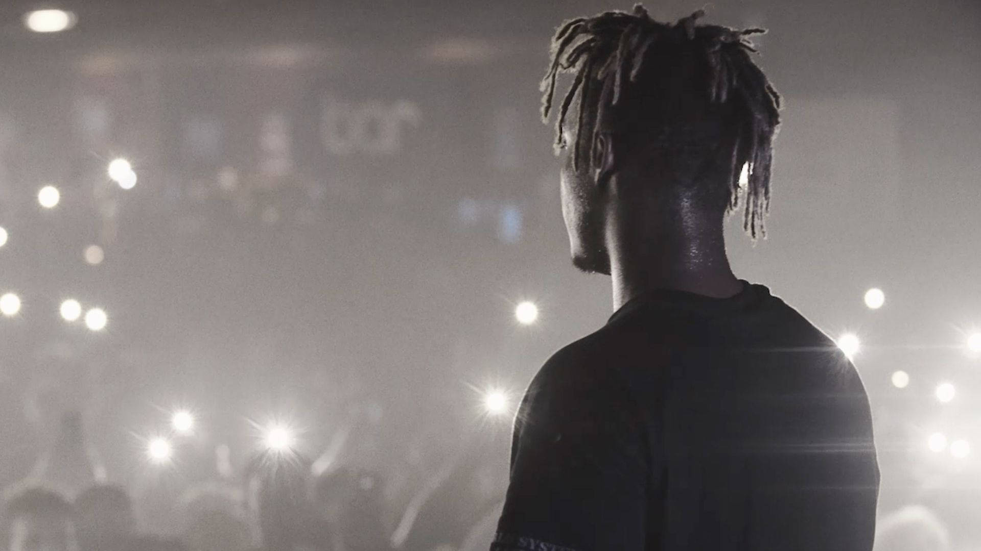Juice Wrld, b w live, dreadlocks, Full HD Desktop Wallpaper