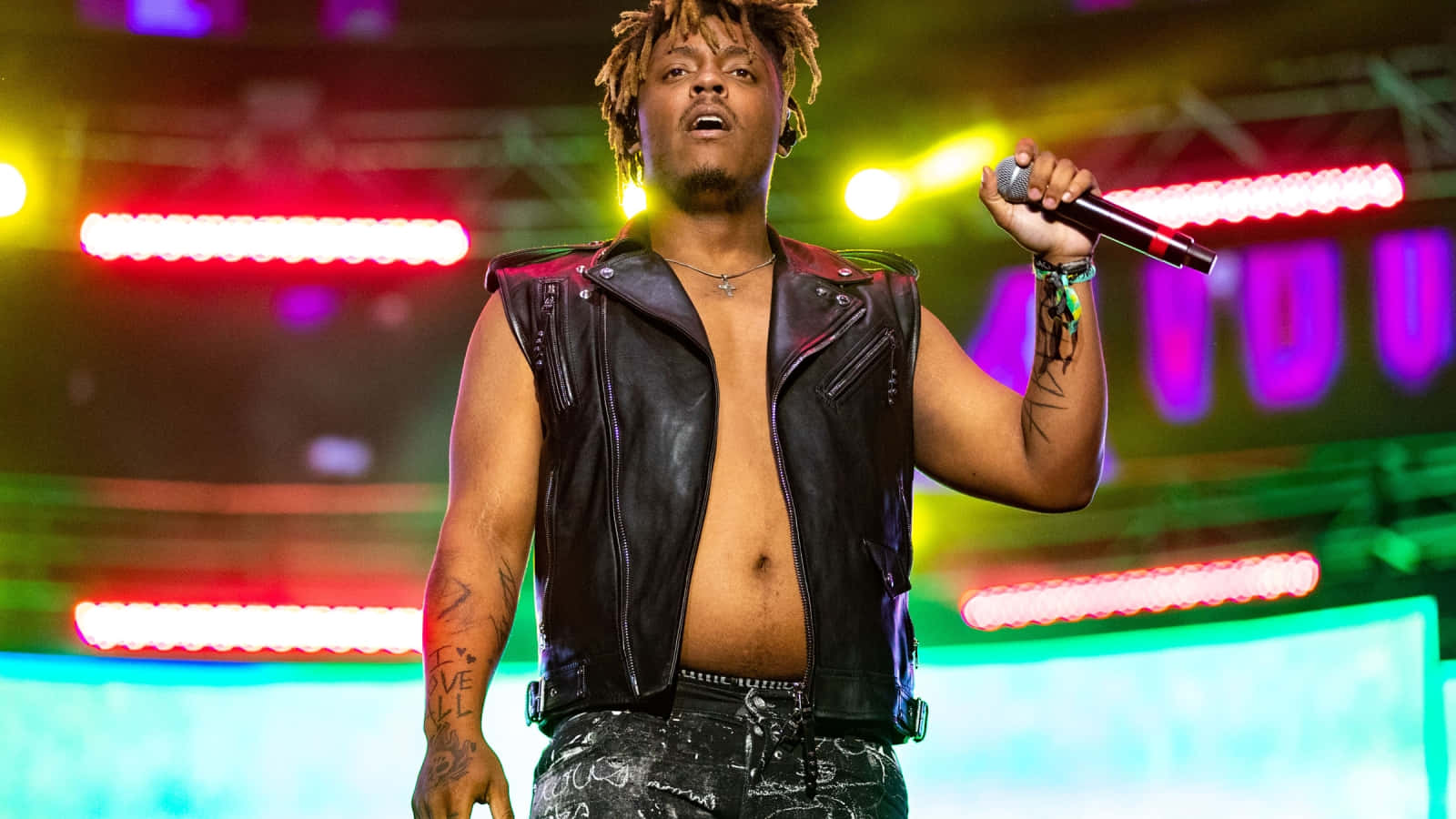 Juice Wrld, concert, dreadlocks, HD Desktop Wallpaper