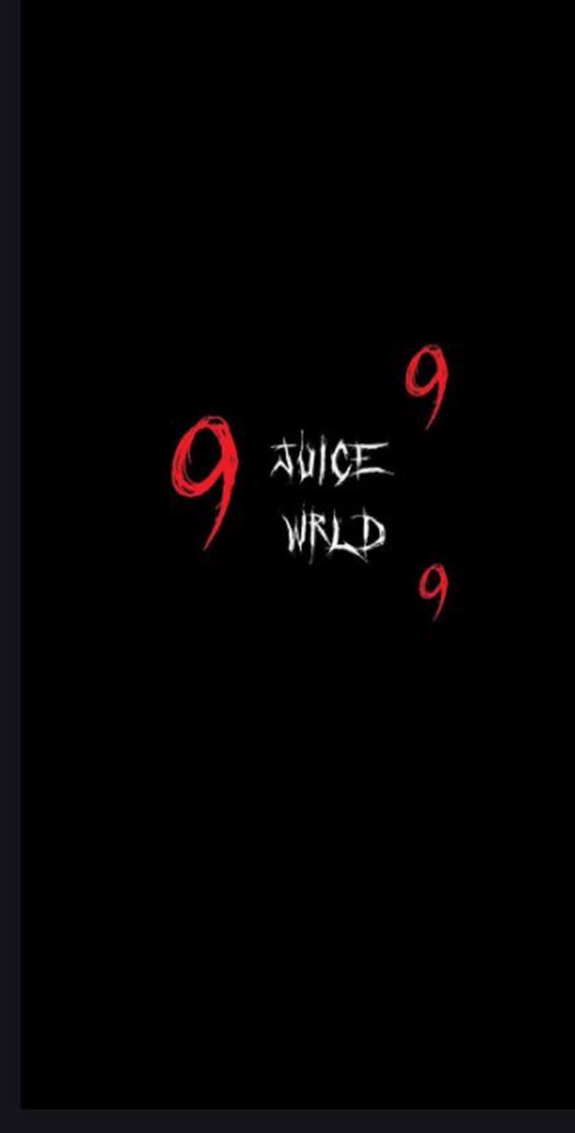 Juice WRLD Logo, red, 999, 2K Phone Wallpaper