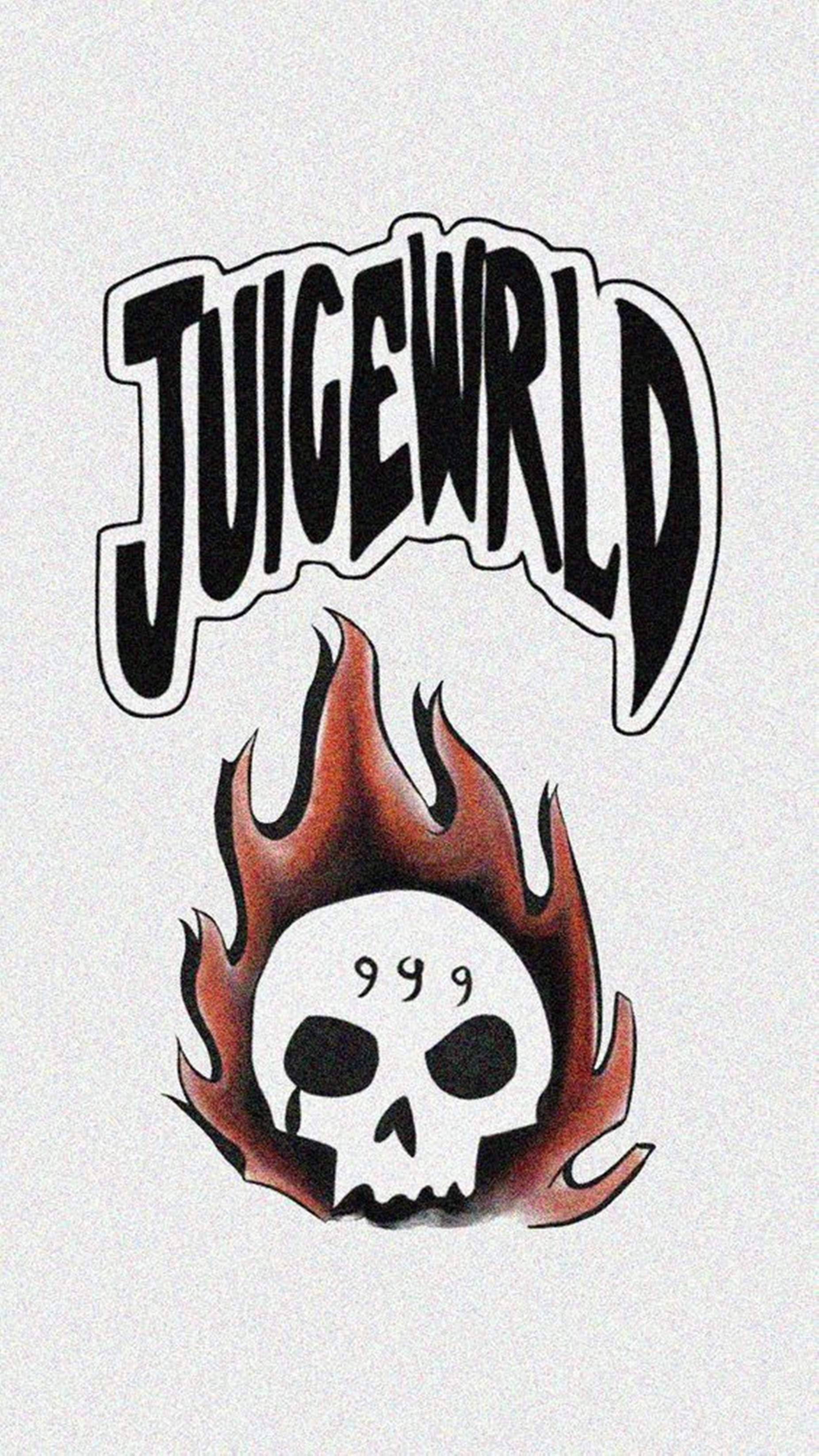 Juice WRLD, skull, flaming skull, 2K Phone Wallpaper