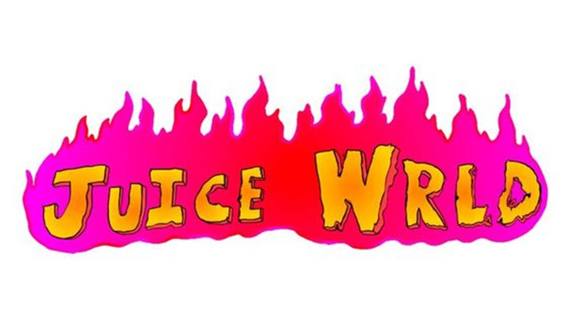 Juice WRLD, Fiery Pink Juice WRLD Logo, vibrant pink and red flame design, HD Desktop Wallpaper